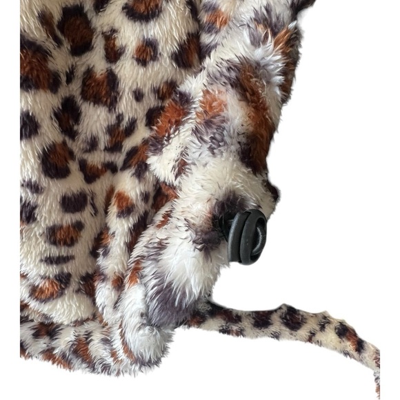 NWT Women's leopard la miel faux puffer coat  print Jacket collar pockets size S - Picture 9 of 15